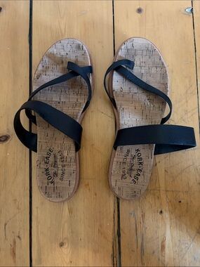 Kork-Ease Black Cork-Strap Women's Sandals
